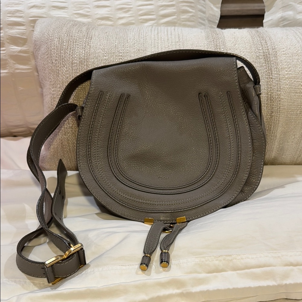 Chloe Marcie Medium Leather Saddle Bag